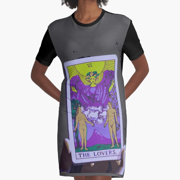 The Lovers Card Graphic T-Shirt Dress