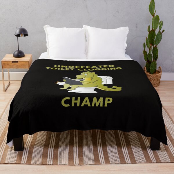 Item preview, Undefeated Toilet Clogging Champ Sticker designed and sold by CHAMSSTORE.