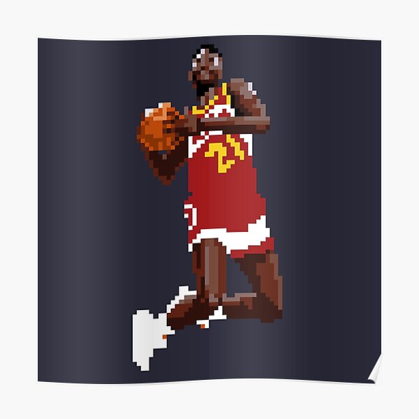 Mookie Blaylock Pixel Dribble - Mookie Blaylock - Posters and Art Prints