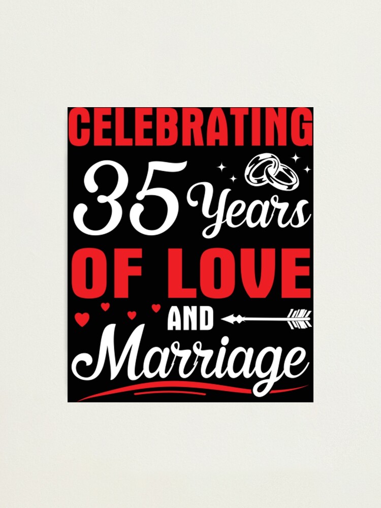 35 Jahre Hochzeit Verheiratet Jahrestag Da T Shirtfeiern Von 35 Jahren Liebe Und Ehe 