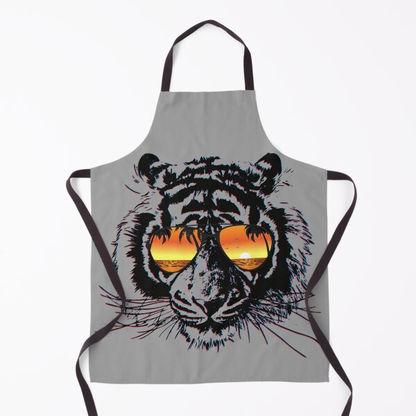 Item preview, Palm trees summer vacation tropics islands tiger with sunglasses design designed and sold by brunsch-print.