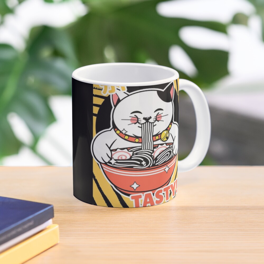 Discover Kawaii Cat Loves Ramen- Ramen Life Tastes Great! Mug