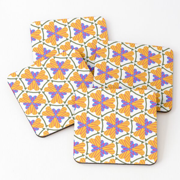 Item preview, Bright and Cheerful Nordic Scandinavian Geometric Color Pattern in Blue, Green, Purple, Yellow, Orange, and Red designed and sold by cozycaroline.