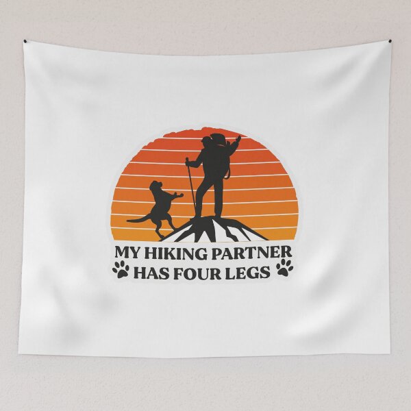 Item preview, My Hiking Partner Has Four Legs Outdoor Adventure Dog Lover designed and sold by Wzoune.
