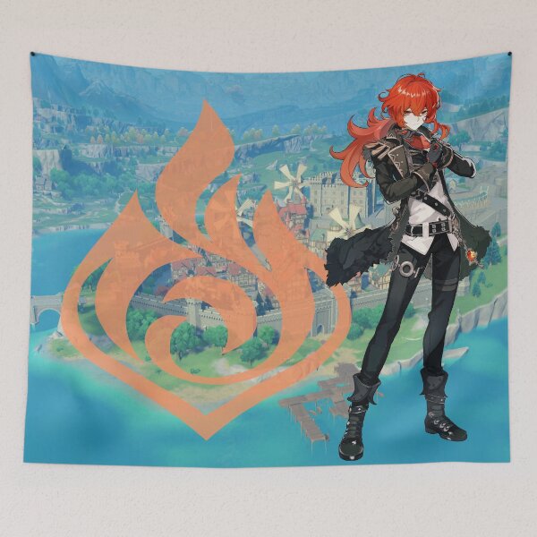 Item preview, Diluc - Genshin Impact designed and sold by VelvetZone.