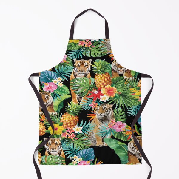 Item preview, Tropical Pineapple Hiding Tiger Pattern designed and sold by kathybuble.