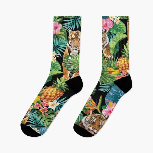 Item preview, Tropical Pineapple Hiding Tiger Pattern  designed and sold by kathybuble.