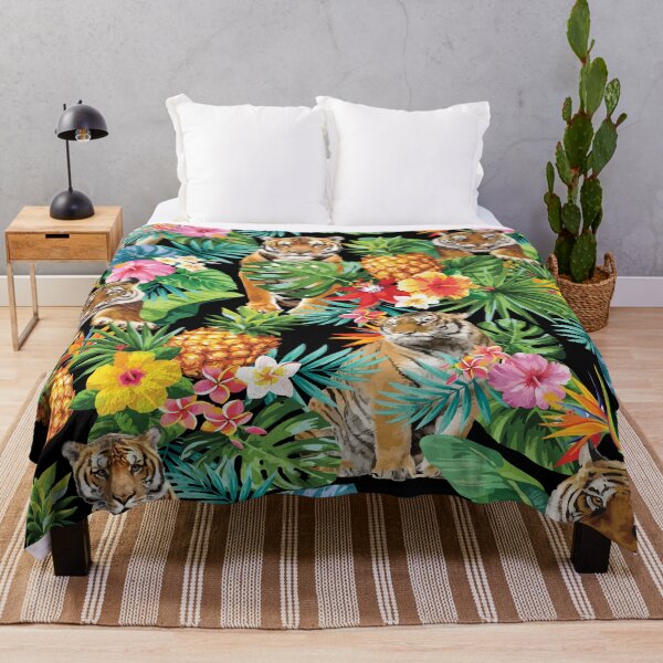 Item preview, Tropical Pineapple Hiding Tiger Pattern  designed and sold by kathybuble.