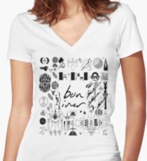 Bon Iver Women's Fitted V-Neck T-Shirt