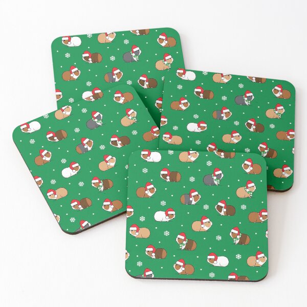 Item preview, Christmas Guinea pigs - green designed and sold by littlearrow.