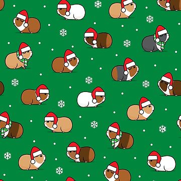 Artwork thumbnail, Christmas Guinea pigs - green by littlearrow