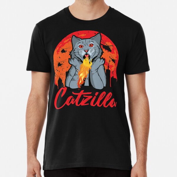 Item preview, Catzilla funny cute Hollywood film meme graphic men and women unisex apparel designed and sold by micreations.