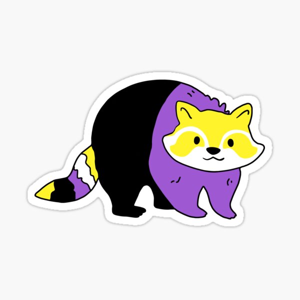 Subtle Nonbinary Raccoon Nonbinary Raccoon Sticker For Sale By Tiredandbored Redbubble 8787