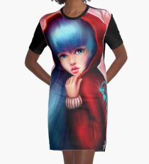 Red Riding Hood - Skater Girl in Forest Graphic T-Shirt Dress