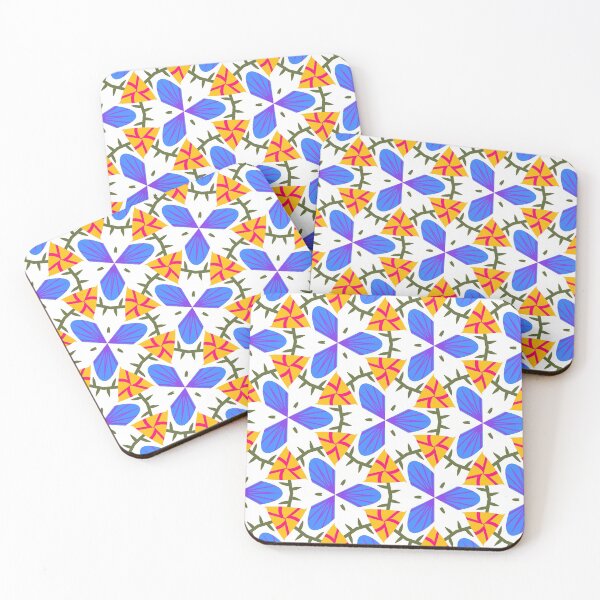 Item preview, Bright and Cheerful Nordic Scandinavian Geometric Color Pattern in Blue, Green, Purple, Yellow, Orange, and Red designed and sold by cozycaroline.