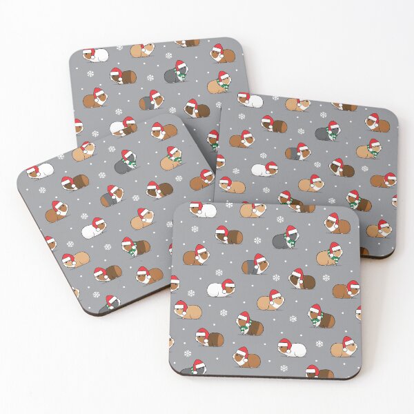 Item preview, Christmas Guinea pigs - grey designed and sold by littlearrow.