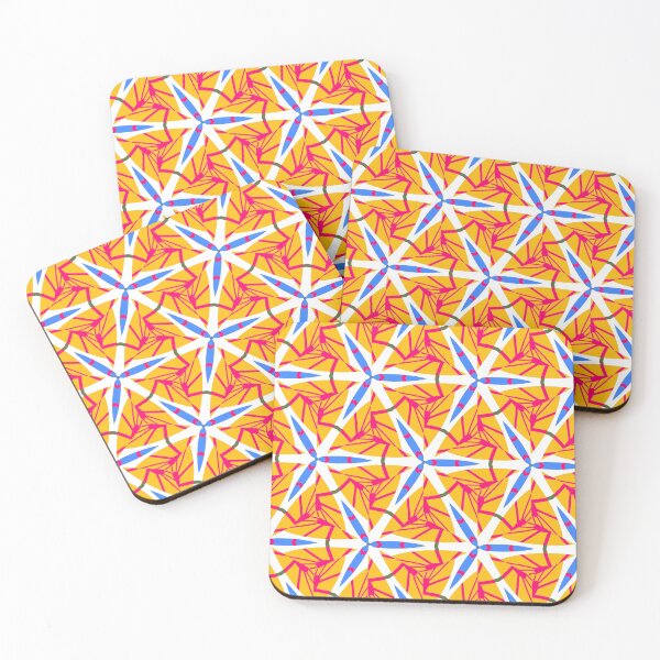 Item preview, Bright and Cheerful Nordic Scandinavian Geometric Color Pattern in Blue, Green, Purple, Yellow, Orange, and Red designed and sold by cozycaroline.
