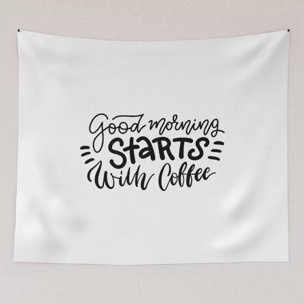 Item preview, Good Morning starts with coffee | Coffee Stain | Coffee Bean designed and sold by Nikiolilalala.