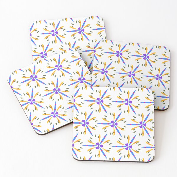 Item preview, Bright and Cheerful Nordic Scandinavian Geometric Color Pattern in Blue, Green, Purple, Yellow, Orange, and Red designed and sold by cozycaroline.
