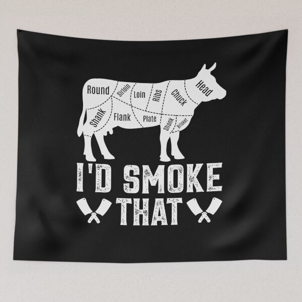 Item preview, Funny I’d Smoke That Cow Meat Grilling BBQ Smoker Chef Dad designed and sold by Best Designer.