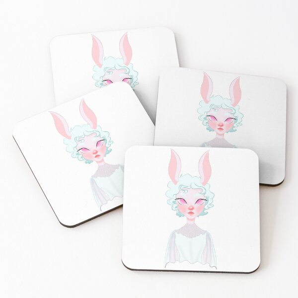 Item preview, white bunny girl  designed and sold by jujubaArt.