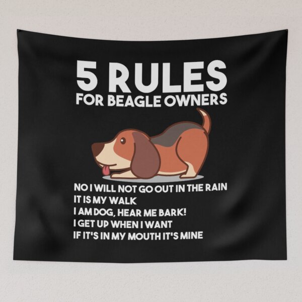 Item preview, 5 Rules For Beagle Owners designed and sold by thanshirts.