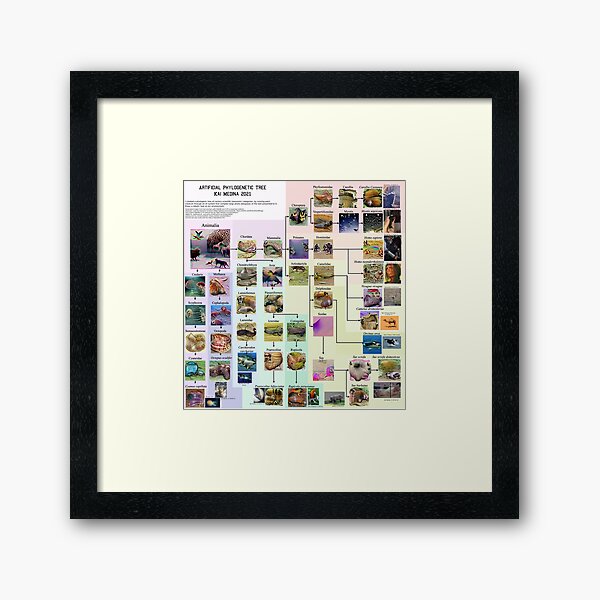 Artificial Phylogenetic Tree Framed Art Print