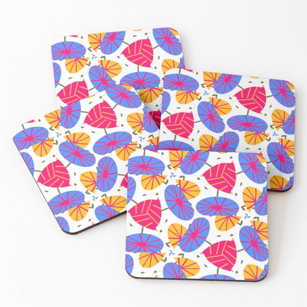 Item preview, Bright and Cheerful Nordic Scandinavian Geometric Color Pattern in Blue, Green, Purple, Yellow, Orange, and Red designed and sold by cozycaroline.