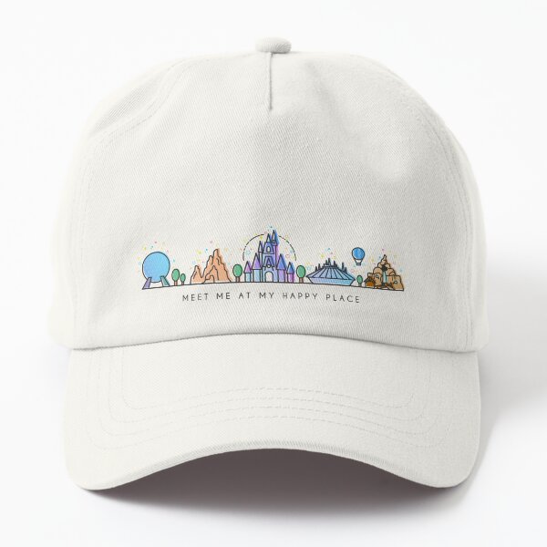 Meet me at my Happy Place Vector Orlando Theme Park Illustration Design Dad Hat