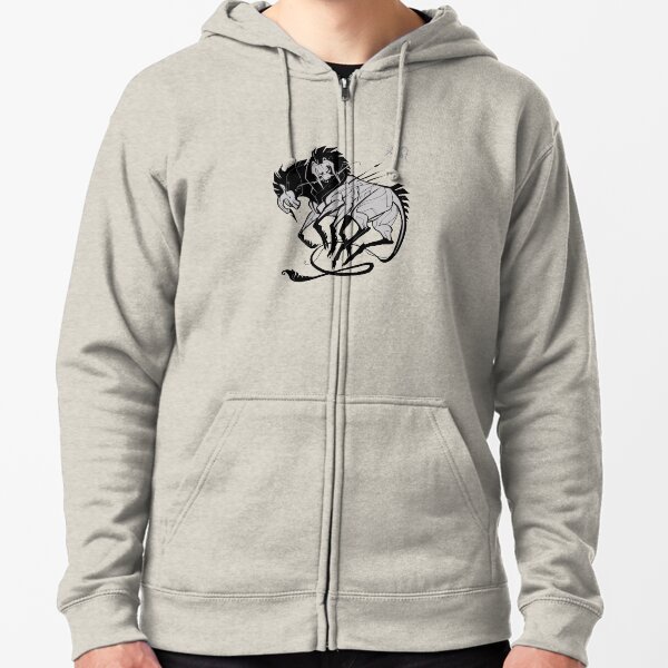Custom sagittarius-leo-ox DoubleZodiac Zipped Hoodie