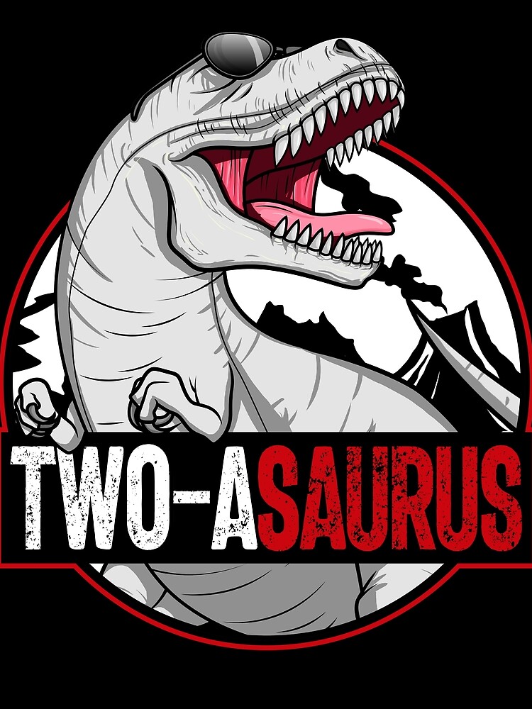 Thumbnail 3 von 3, Tuch, Two-asaurus Matching Family Dinosaur Kids 2nd Birthday Gear designt und verkauft von DynamicDesign.
