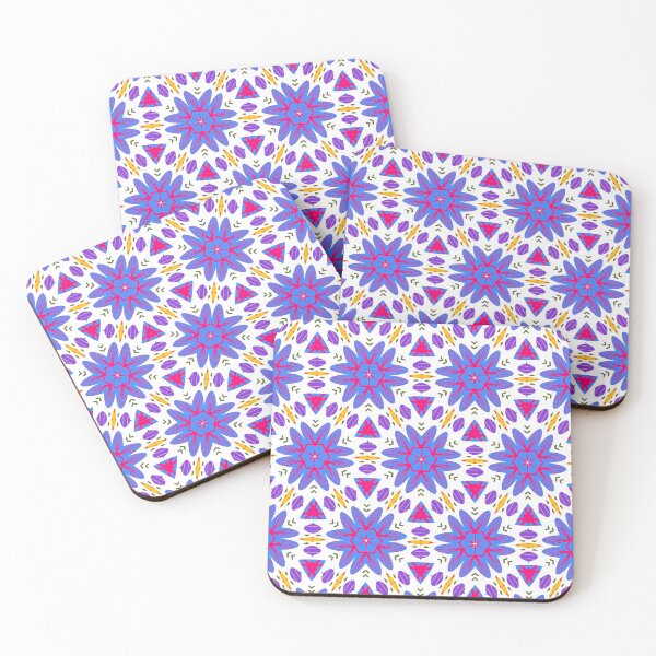 Item preview, Bright and Cheerful Nordic Scandinavian Geometric Color Pattern in Blue, Green, Purple, Yellow, Orange, and Red designed and sold by cozycaroline.