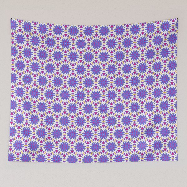 Item preview, Bright and Cheerful Nordic Scandinavian Geometric Color Pattern in Blue, Green, Purple, Yellow, Orange, and Red designed and sold by cozycaroline.