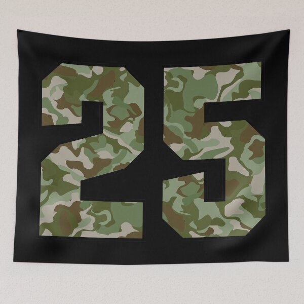 Item preview, Army Camouflage Number Twenty-Five Soldiers Lucky Number 25 designed and sold by Urosek.