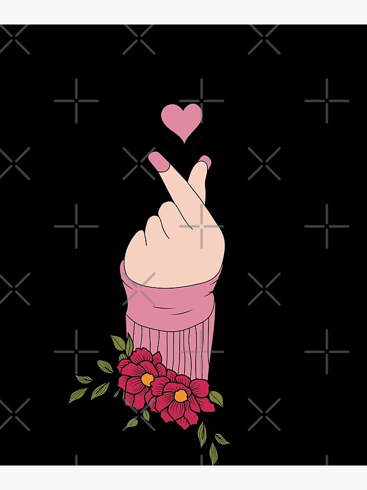 Korean Finger Heart Symbol Kpop Love Aesthetic\