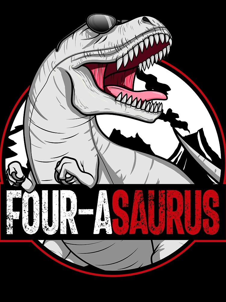 Thumbnail 3 von 3, Tuch, Four-asaurus Matching Family Dinosaur Kids 4th Birthday Gear designt und verkauft von DynamicDesign.