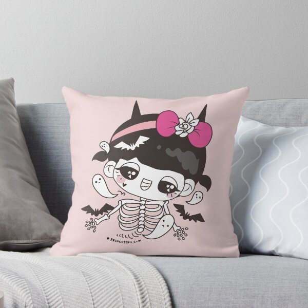 Item preview, kawaii cute ghost cute skull, cute halloween girl designed and sold by princessmi-com.