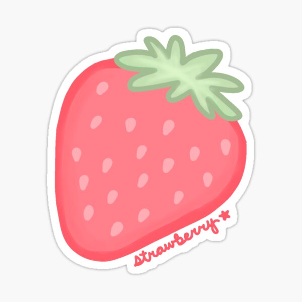 quot Aesthetic Strawberry quot Sticker for Sale by NakitoDesigns Redbubble