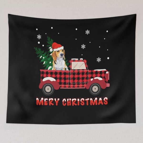 Item preview, Beagle Christmas Truck Tree designed and sold by thanshirts.