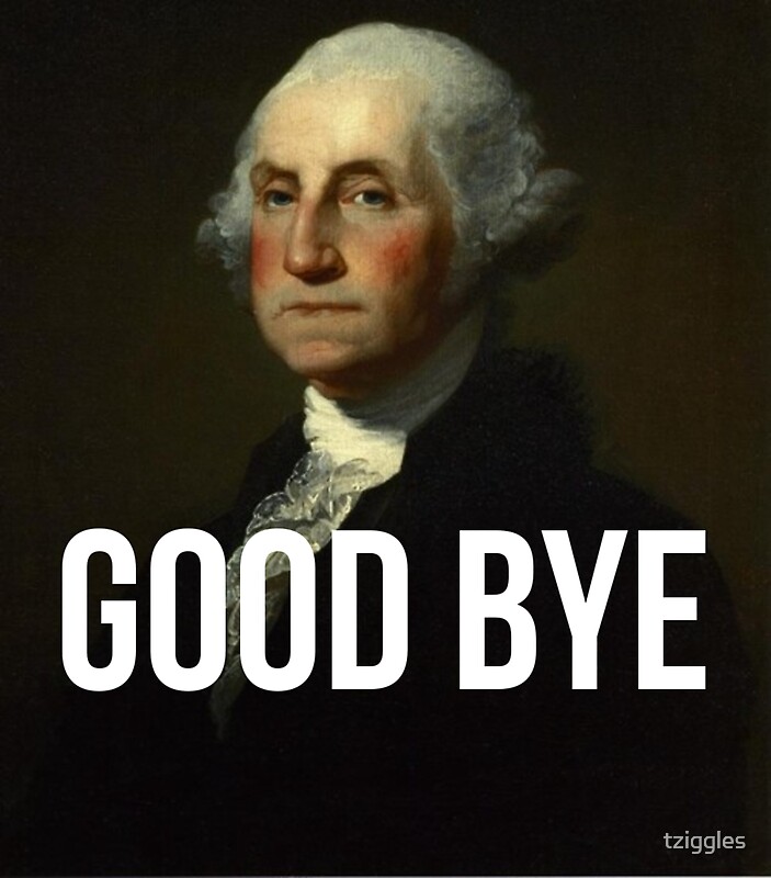 Image result for bye george washington