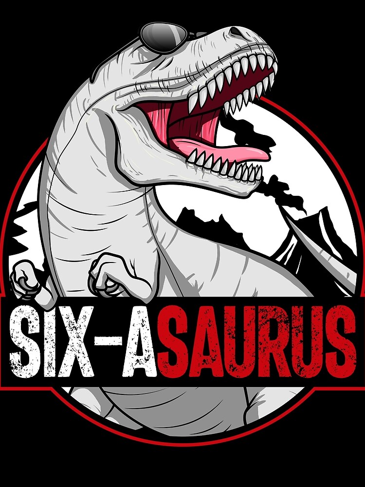 Thumbnail 3 von 3, Tuch, Six-asaurus Matching Family Dinosaur Kids 6th Birthday Gear designt und verkauft von DynamicDesign.
