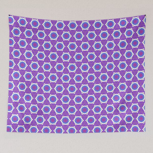 Item preview, Bright and Cheerful Nordic Scandinavian Geometric Color Pattern in Blue, Green, Purple, Yellow, Orange, and Red designed and sold by cozycaroline.