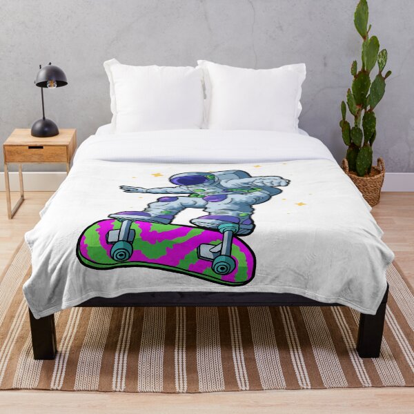 Item preview, Astronaut play skateboard illustration Art designed and sold by RKWstudio.