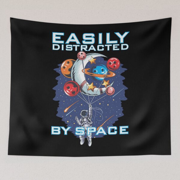 Item preview,  Easily Distracted By Space - Astronaut Helmet - A Great Design For gifts For Space Enthusiasts designed and sold by crazycollective.