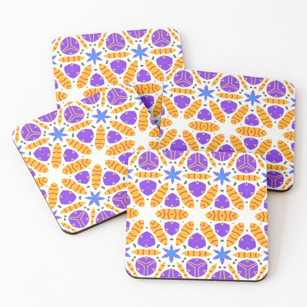 Item preview, Bright and Cheerful Nordic Scandinavian Geometric Color Pattern in Blue, Green, Purple, Yellow, Orange, and Red designed and sold by cozycaroline.
