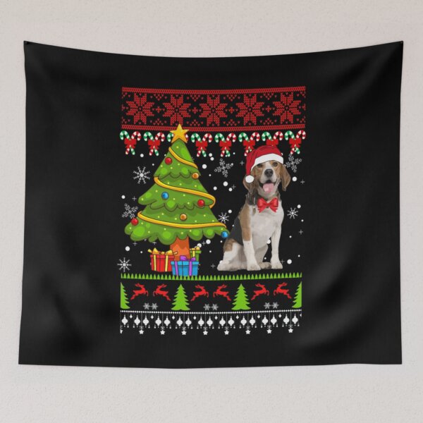Artikelvorschau, Beagle Hund Weihnachten Rentierbaum Weihnachtshundegeschenk entworfen und verkauft von thanshirts.