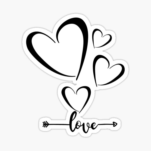 Beautiful love hearts Sticker