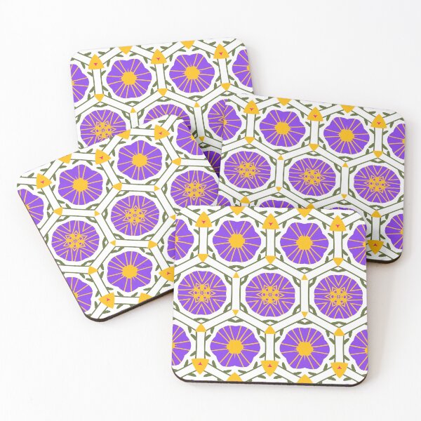 Item preview, Bright and Cheerful Nordic Scandinavian Geometric Color Pattern in Blue, Green, Purple, Yellow, Orange, and Red designed and sold by cozycaroline.