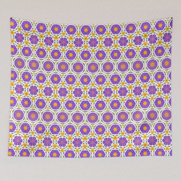 Item preview, Bright and Cheerful Nordic Scandinavian Geometric Color Pattern in Blue, Green, Purple, Yellow, Orange, and Red designed and sold by cozycaroline.