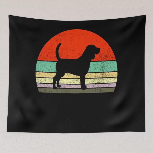Artikelvorschau, Beagle Hund Halbkreis Retro-Muster entworfen und verkauft von thanshirts.